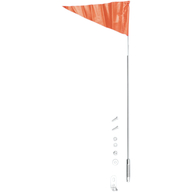Teleskopická vlajka na pružné tyči. Oranžová.